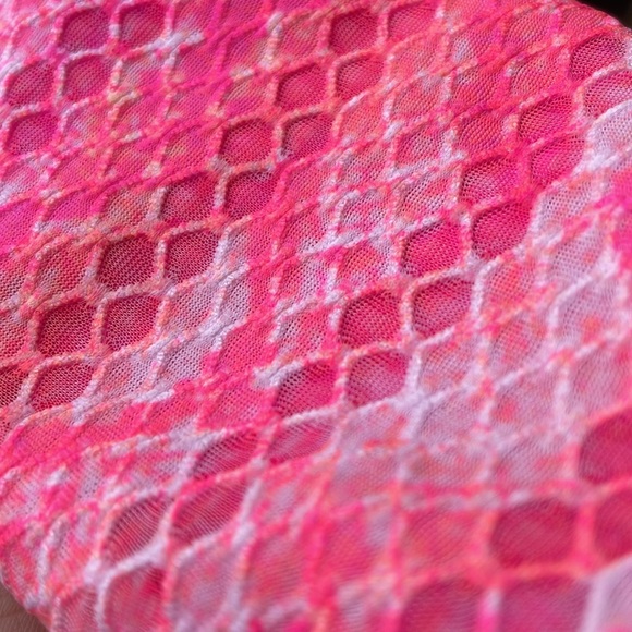 NWT M Isabella Rose scoop bikini bottom neon pinks corals high leg new hot pink - Picture 12 of 12